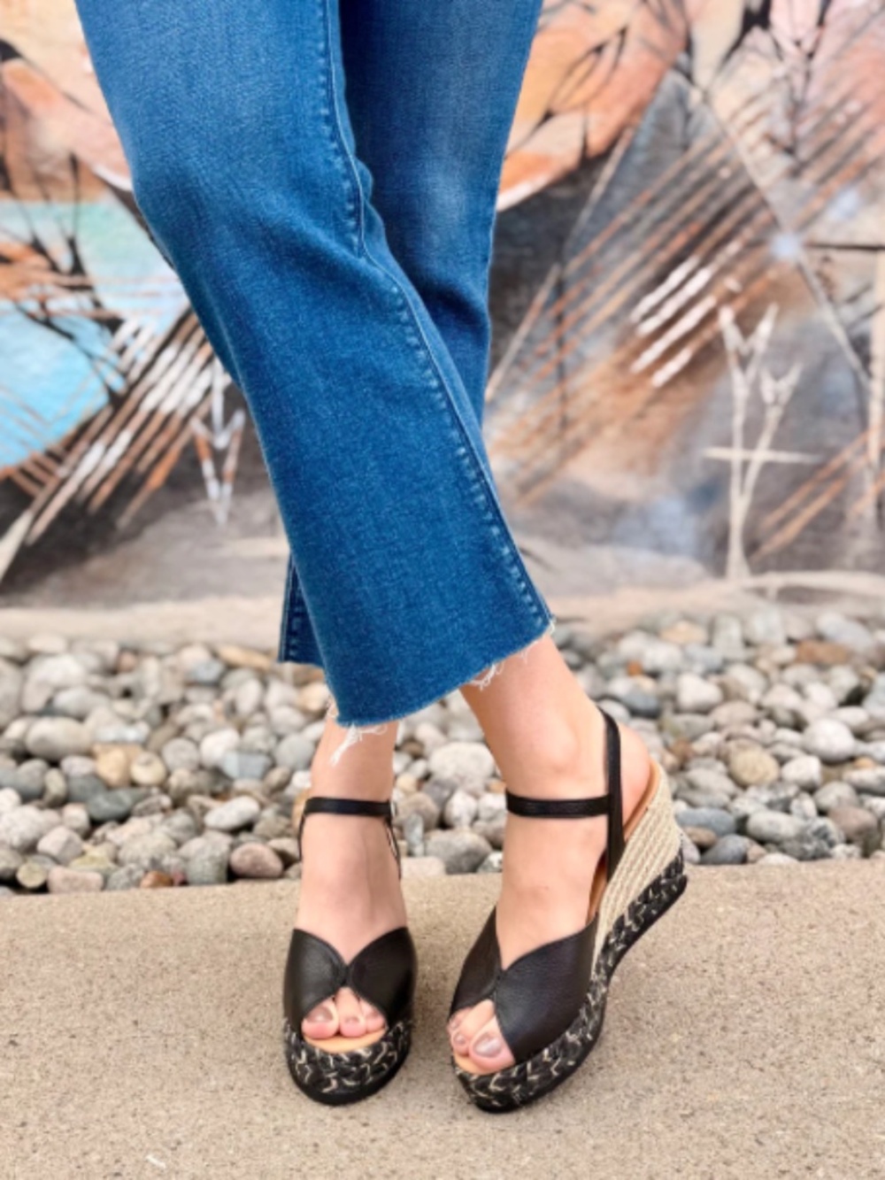 Ateliers Nina Woven Wedge in Black